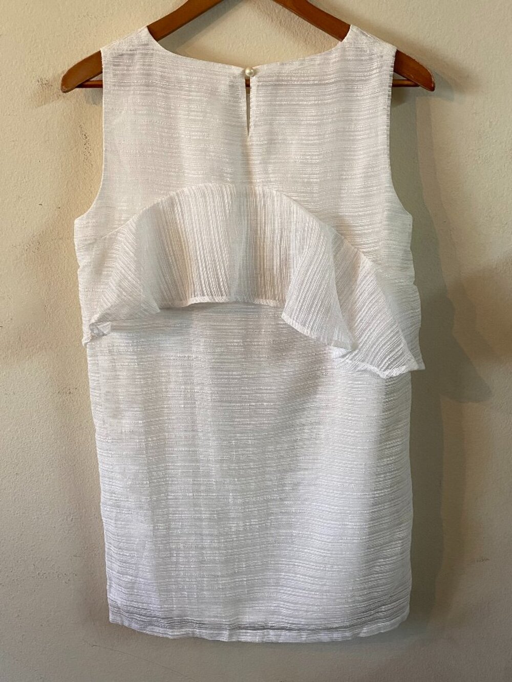 PALGLG LARGE WHITE SLEEVELESS RUFFLE DRESS - Picture 3 of 5
